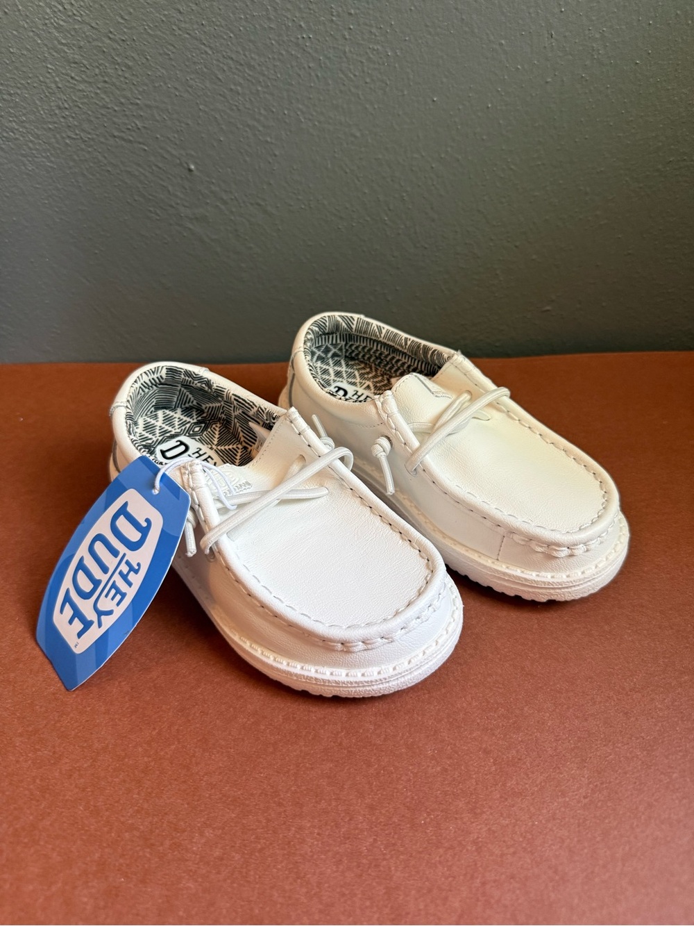 Hey Dude Toddler Shoes -White Leather
